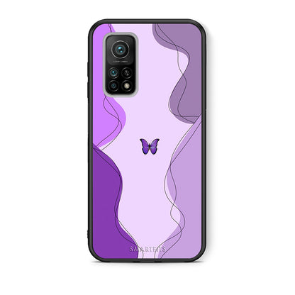 Θήκη Αγίου Βαλεντίνου Xiaomi Mi 10T / 10T Pro Purple Mariposa από τη Smartfits με σχέδιο στο πίσω μέρος και μαύρο περίβλημα | Xiaomi Mi 10T / 10T Pro Purple Mariposa case with colorful back and black bezels