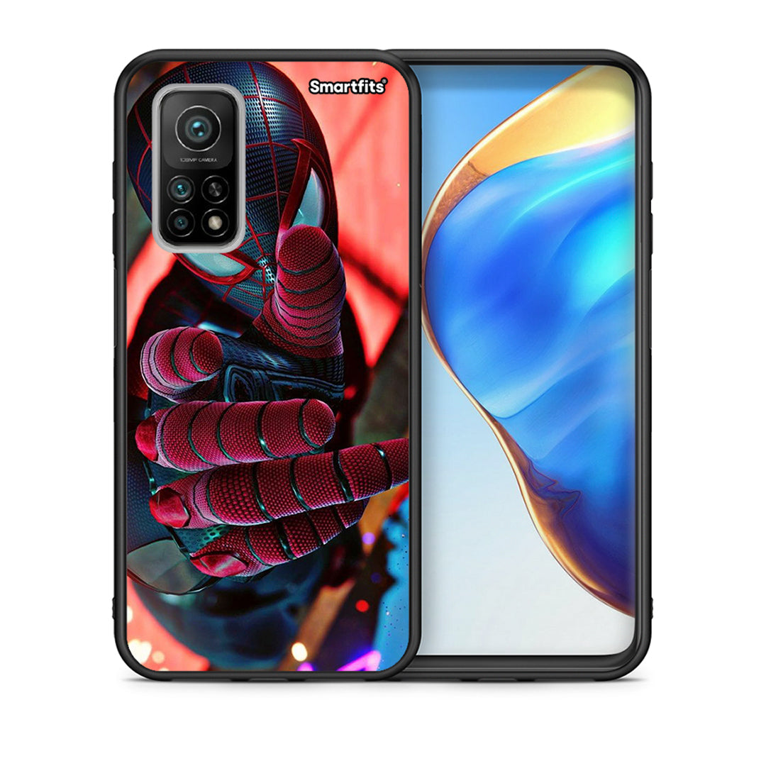 Θήκη Xiaomi Mi 10T / 10T Pro Spider Hand από τη Smartfits με σχέδιο στο πίσω μέρος και μαύρο περίβλημα | Xiaomi Mi 10T / 10T Pro Spider Hand case with colorful back and black bezels