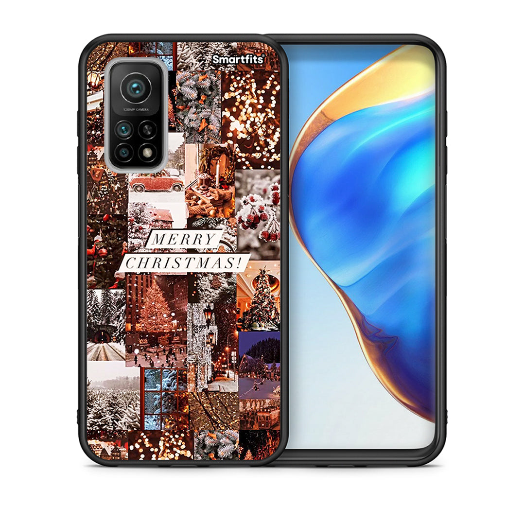 Θήκη Xiaomi Mi 10T/10T Pro Xmas Collage από τη Smartfits με σχέδιο στο πίσω μέρος και μαύρο περίβλημα | Xiaomi Mi 10T/10T Pro Xmas Collage case with colorful back and black bezels