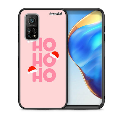 Θήκη Xiaomi Mi 10T/10T Pro Xmas Ho Ho Ho από τη Smartfits με σχέδιο στο πίσω μέρος και μαύρο περίβλημα | Xiaomi Mi 10T/10T Pro Xmas Ho Ho Ho case with colorful back and black bezels