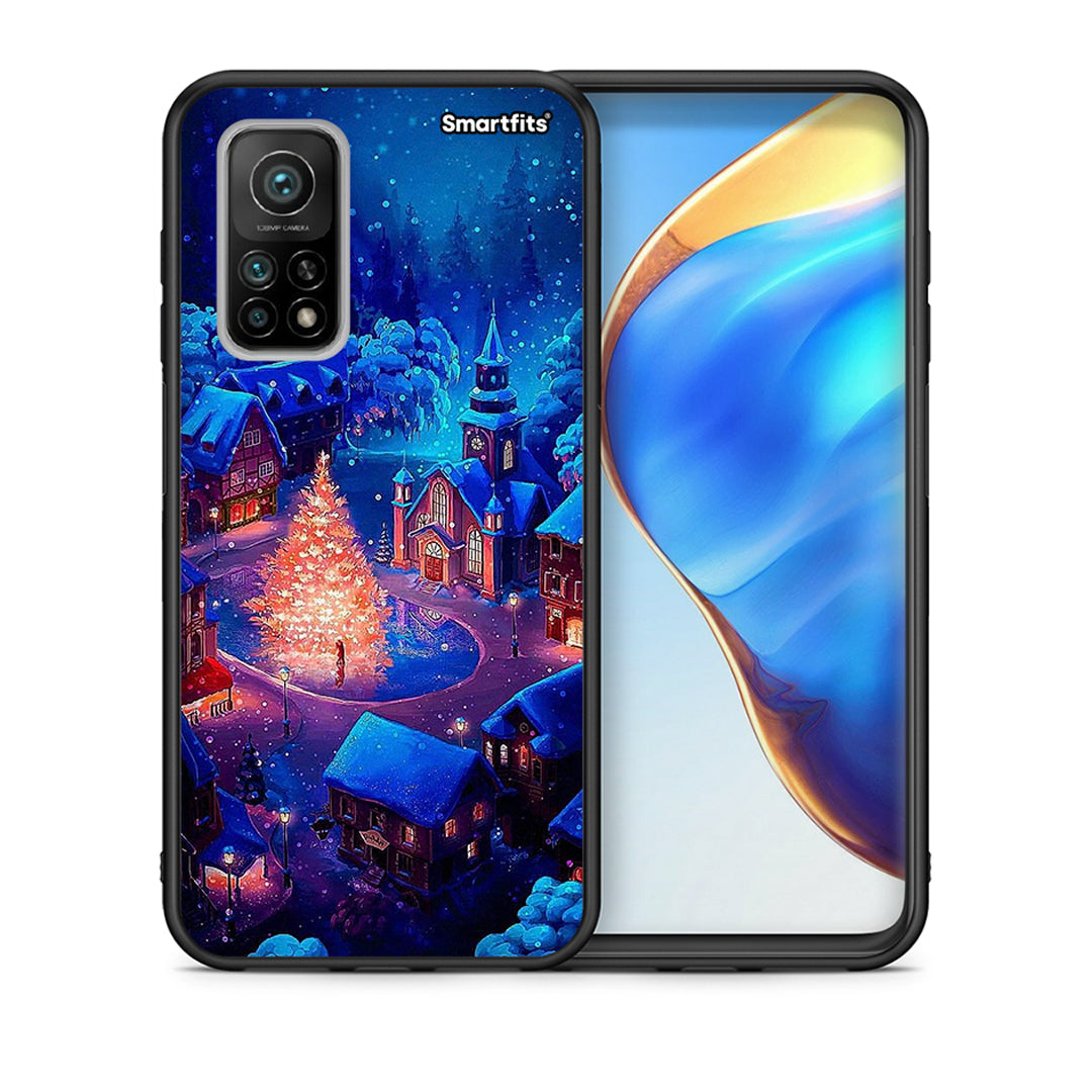 Θήκη Xiaomi Mi 10T/10T Pro Xmas Village από τη Smartfits με σχέδιο στο πίσω μέρος και μαύρο περίβλημα | Xiaomi Mi 10T/10T Pro Xmas Village case with colorful back and black bezels