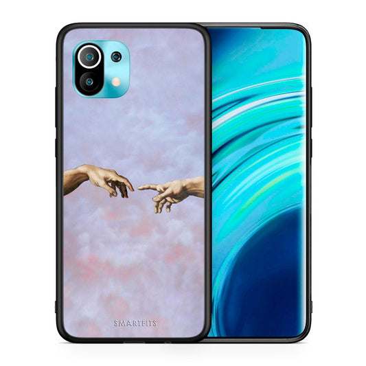 Θήκη Xiaomi Mi 11 Adam Hand από τη Smartfits με σχέδιο στο πίσω μέρος και μαύρο περίβλημα | Xiaomi Mi 11 Adam Hand case with colorful back and black bezels