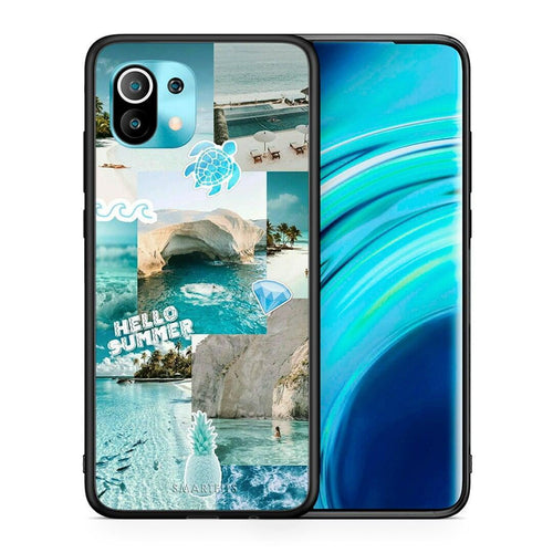 Θήκη Xiaomi Mi 11 Aesthetic Summer από τη Smartfits με σχέδιο στο πίσω μέρος και μαύρο περίβλημα | Xiaomi Mi 11 Aesthetic Summer case with colorful back and black bezels
