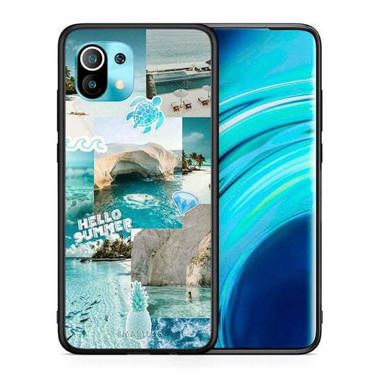 Θήκη Xiaomi Mi 11 Aesthetic Summer από τη Smartfits με σχέδιο στο πίσω μέρος και μαύρο περίβλημα | Xiaomi Mi 11 Aesthetic Summer case with colorful back and black bezels