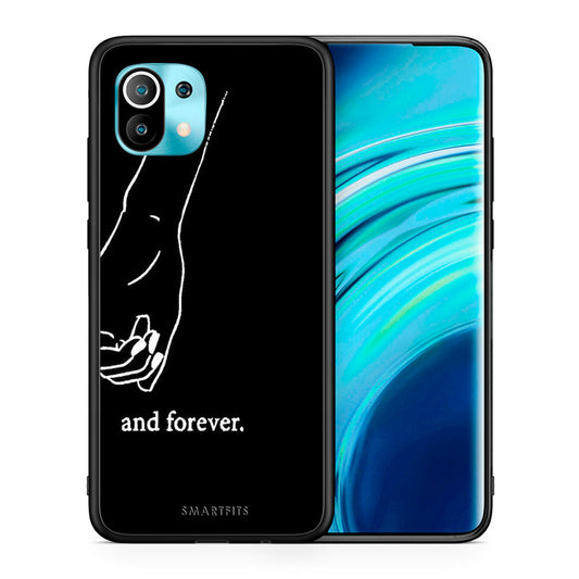 Θήκη Αγίου Βαλεντίνου Xiaomi Mi 11 Always & Forever 2 από τη Smartfits με σχέδιο στο πίσω μέρος και μαύρο περίβλημα | Xiaomi Mi 11 Always & Forever 2 case with colorful back and black bezels