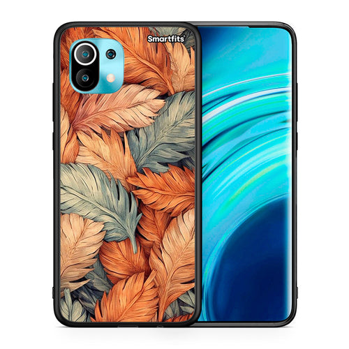 Θήκη Xiaomi Mi 11 Autumn Leaves από τη Smartfits με σχέδιο στο πίσω μέρος και μαύρο περίβλημα | Xiaomi Mi 11 Autumn Leaves case with colorful back and black bezels