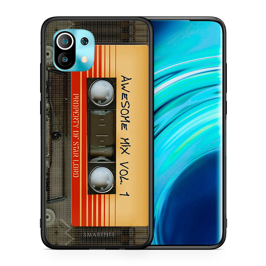 Θήκη Xiaomi Mi 11 Awesome Mix από τη Smartfits με σχέδιο στο πίσω μέρος και μαύρο περίβλημα | Xiaomi Mi 11 Awesome Mix case with colorful back and black bezels