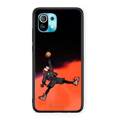 Xiaomi Mi 11 Basketball Hero θήκη από τη Smartfits με σχέδιο στο πίσω μέρος και μαύρο περίβλημα | Smartphone case with colorful back and black bezels by Smartfits