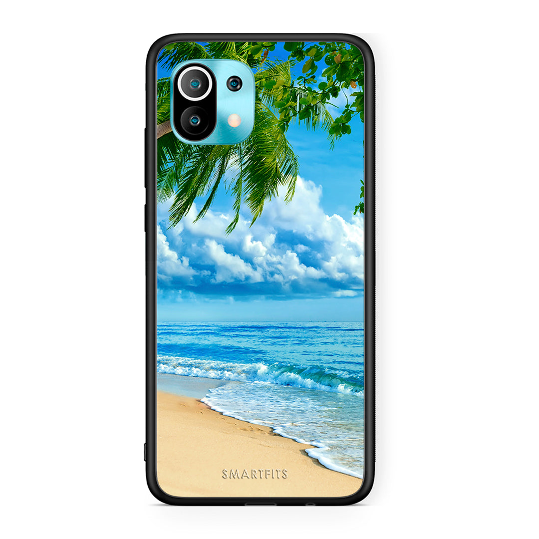 Xiaomi Mi 11 Beautiful Beach θήκη από τη Smartfits με σχέδιο στο πίσω μέρος και μαύρο περίβλημα | Smartphone case with colorful back and black bezels by Smartfits
