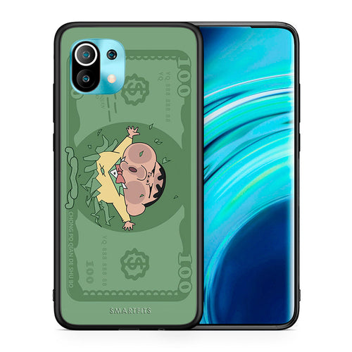 Θήκη Αγίου Βαλεντίνου Xiaomi Mi 11 Big Money από τη Smartfits με σχέδιο στο πίσω μέρος και μαύρο περίβλημα | Xiaomi Mi 11 Big Money case with colorful back and black bezels