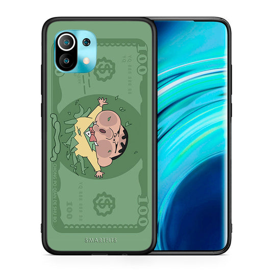 Θήκη Αγίου Βαλεντίνου Xiaomi Mi 11 Big Money από τη Smartfits με σχέδιο στο πίσω μέρος και μαύρο περίβλημα | Xiaomi Mi 11 Big Money case with colorful back and black bezels