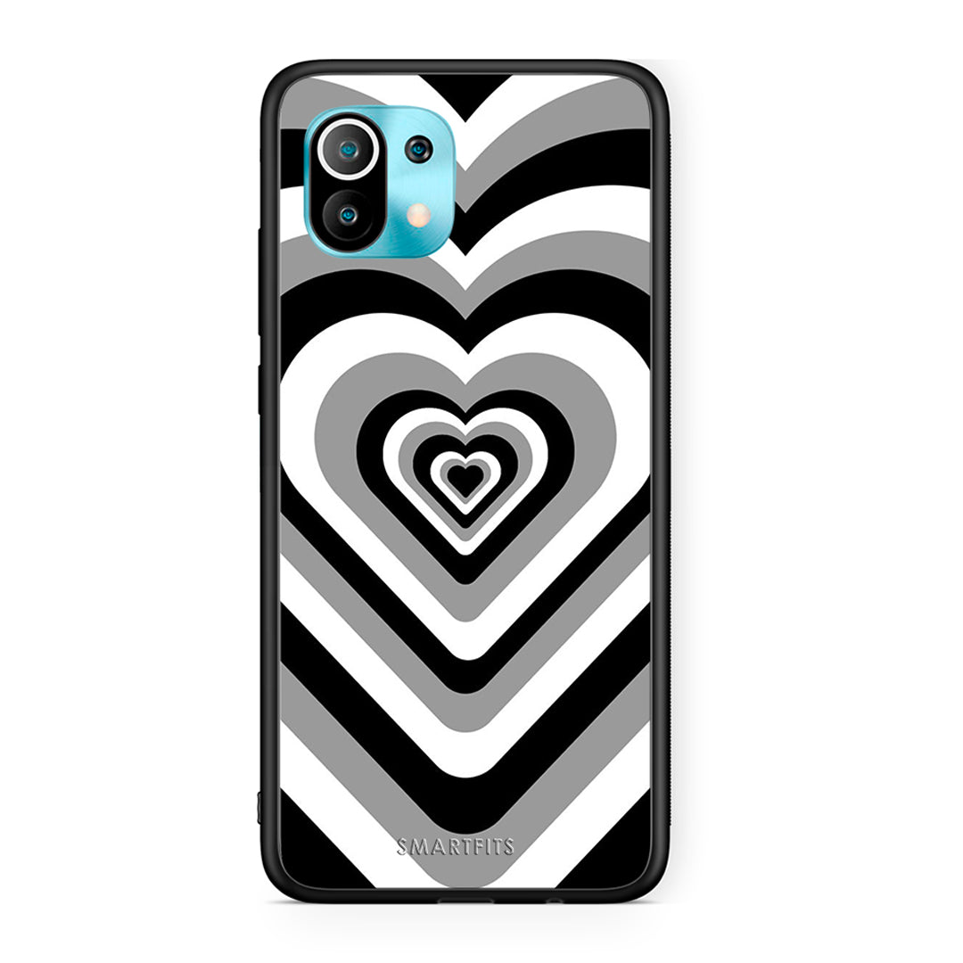 Xiaomi Mi 11 Black Hearts θήκη από τη Smartfits με σχέδιο στο πίσω μέρος και μαύρο περίβλημα | Smartphone case with colorful back and black bezels by Smartfits