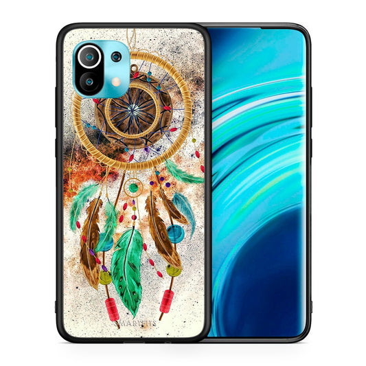 Θήκη Xiaomi Mi 11 DreamCatcher Boho από τη Smartfits με σχέδιο στο πίσω μέρος και μαύρο περίβλημα | Xiaomi Mi 11 DreamCatcher Boho case with colorful back and black bezels