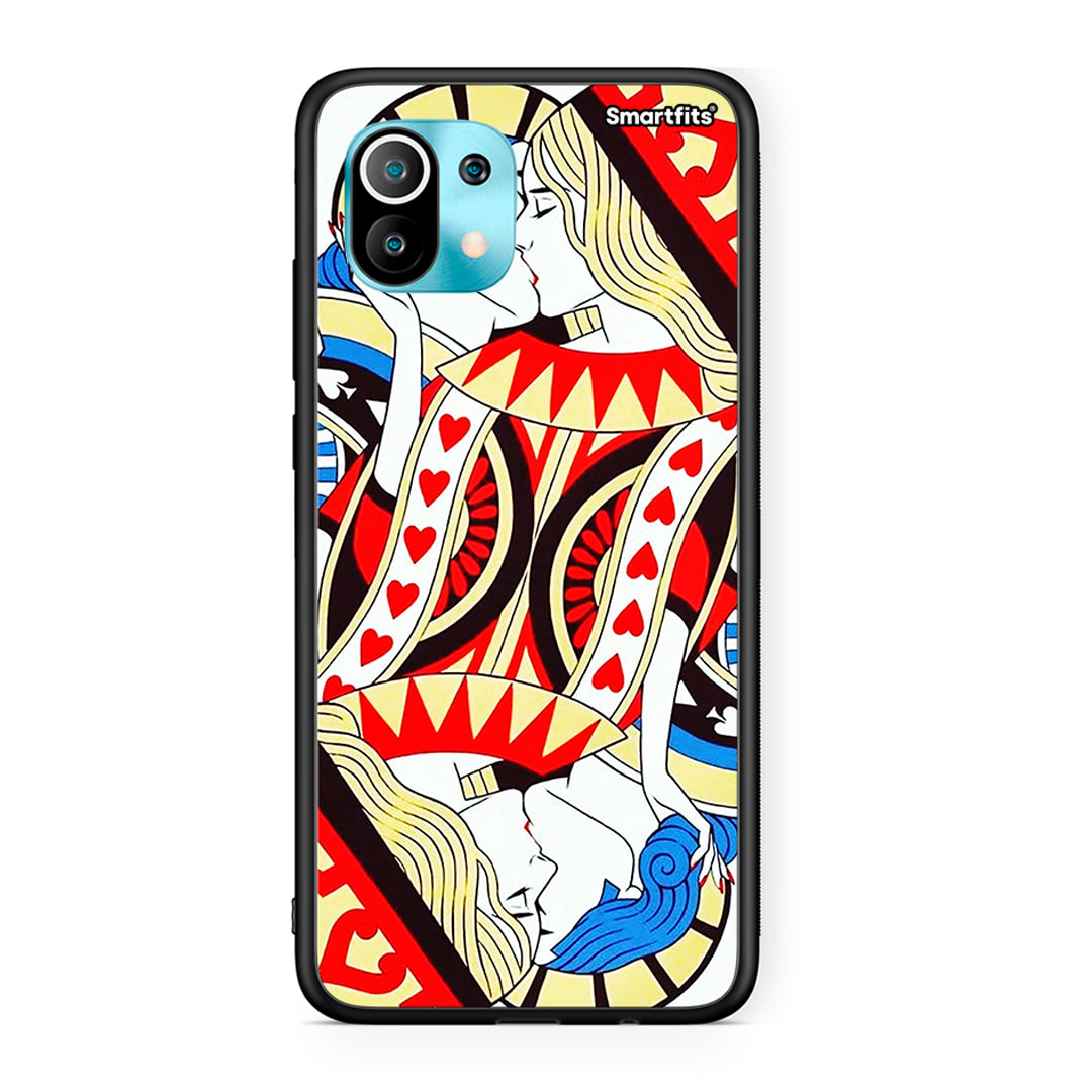 Xiaomi Mi 11 Card Love θήκη από τη Smartfits με σχέδιο στο πίσω μέρος και μαύρο περίβλημα | Smartphone case with colorful back and black bezels by Smartfits