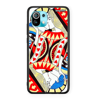 Xiaomi Mi 11 Card Love θήκη από τη Smartfits με σχέδιο στο πίσω μέρος και μαύρο περίβλημα | Smartphone case with colorful back and black bezels by Smartfits