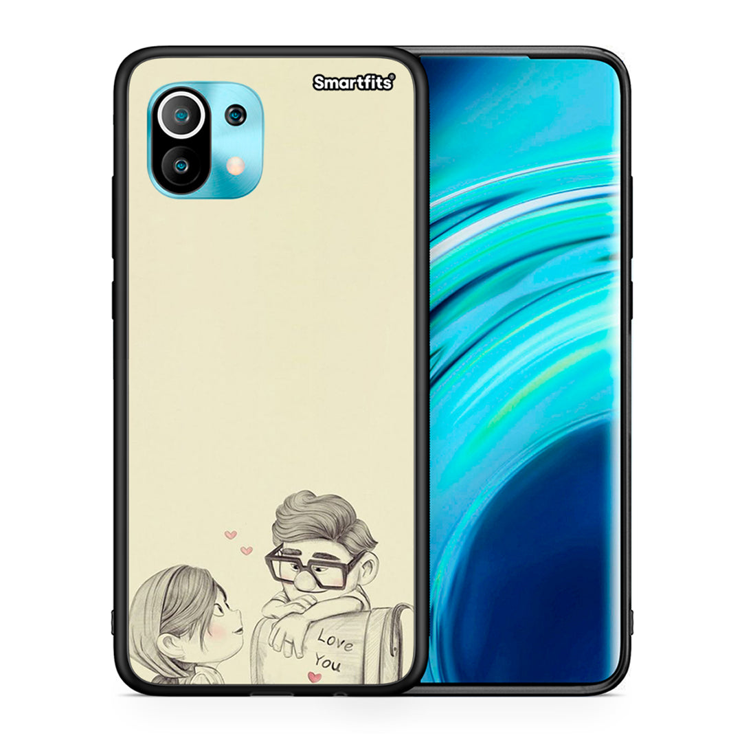 Θήκη Xiaomi Mi 11 Carl And Ellie από τη Smartfits με σχέδιο στο πίσω μέρος και μαύρο περίβλημα | Xiaomi Mi 11 Carl And Ellie case with colorful back and black bezels