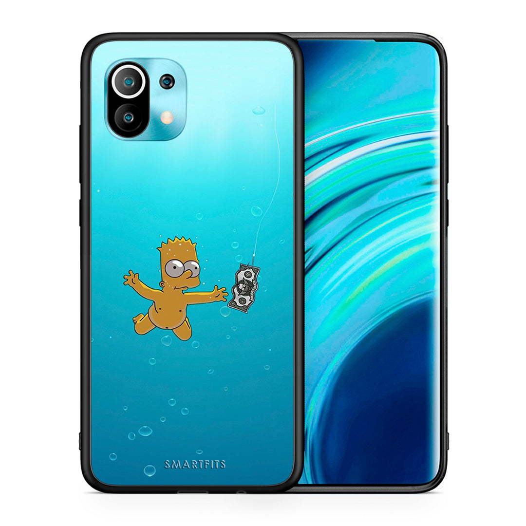 Θήκη Xiaomi Mi 11 Chasing Money από τη Smartfits με σχέδιο στο πίσω μέρος και μαύρο περίβλημα | Xiaomi Mi 11 Chasing Money case with colorful back and black bezels