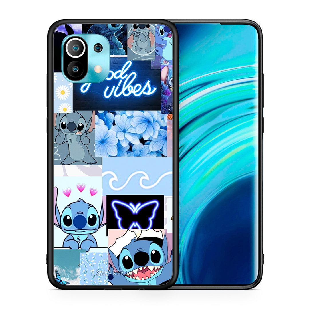 Θήκη Αγίου Βαλεντίνου Xiaomi Mi 11 Collage Good Vibes από τη Smartfits με σχέδιο στο πίσω μέρος και μαύρο περίβλημα | Xiaomi Mi 11 Collage Good Vibes case with colorful back and black bezels