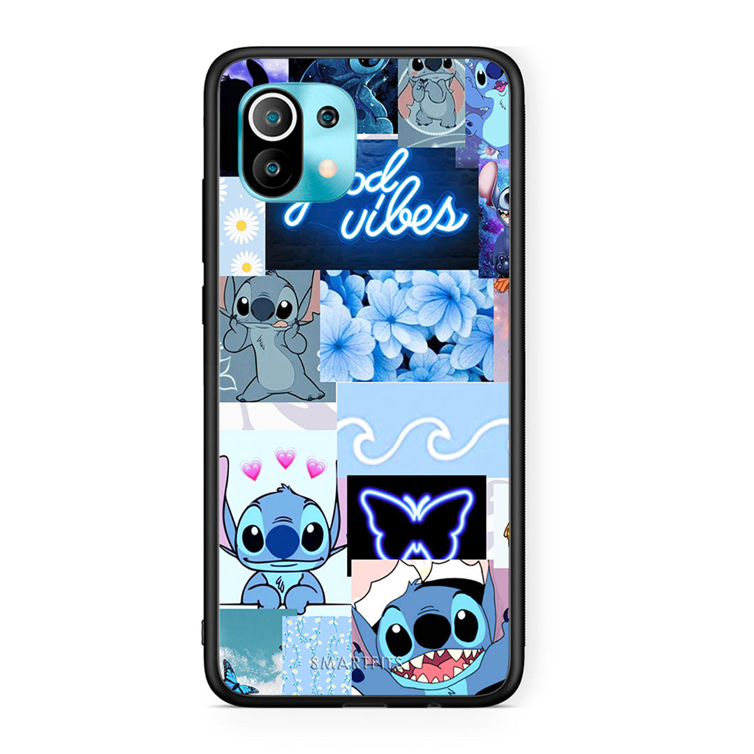 Xiaomi Mi 11 Collage Good Vibes Θήκη Αγίου Βαλεντίνου από τη Smartfits με σχέδιο στο πίσω μέρος και μαύρο περίβλημα | Smartphone case with colorful back and black bezels by Smartfits
