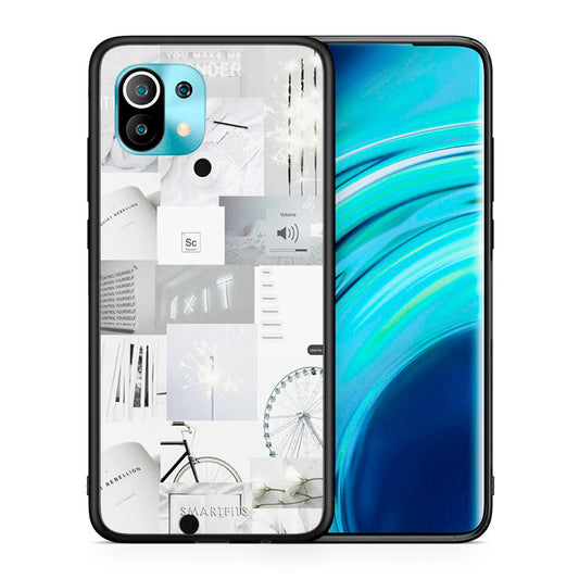 Θήκη Αγίου Βαλεντίνου Xiaomi Mi 11 Collage Make Me Wonder από τη Smartfits με σχέδιο στο πίσω μέρος και μαύρο περίβλημα | Xiaomi Mi 11 Collage Make Me Wonder case with colorful back and black bezels
