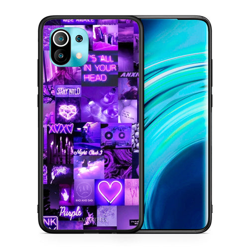 Θήκη Αγίου Βαλεντίνου Xiaomi Mi 11 Collage Stay Wild από τη Smartfits με σχέδιο στο πίσω μέρος και μαύρο περίβλημα | Xiaomi Mi 11 Collage Stay Wild case with colorful back and black bezels