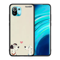 Thumbnail for Θήκη Xiaomi Mi 11 Dalmatians Love από τη Smartfits με σχέδιο στο πίσω μέρος και μαύρο περίβλημα | Xiaomi Mi 11 Dalmatians Love case with colorful back and black bezels