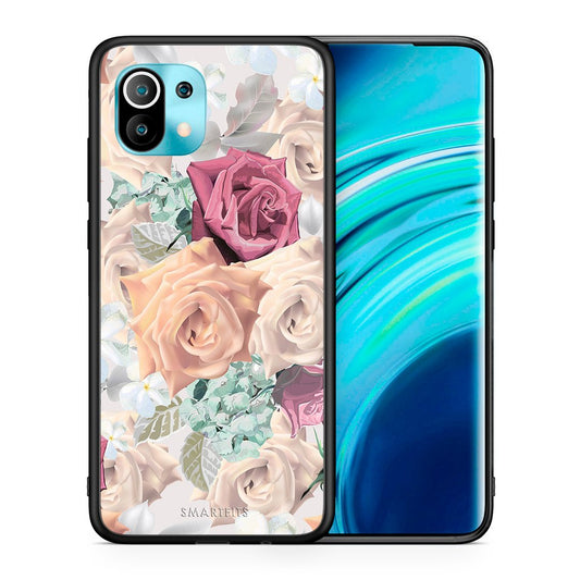 Θήκη Xiaomi Mi 11 Bouquet Floral από τη Smartfits με σχέδιο στο πίσω μέρος και μαύρο περίβλημα | Xiaomi Mi 11 Bouquet Floral case with colorful back and black bezels