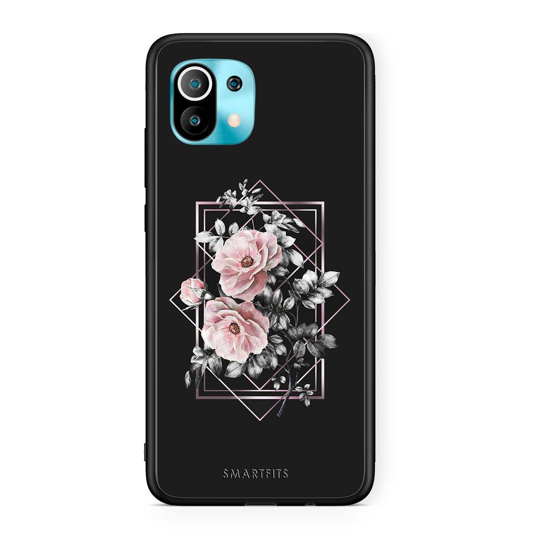 4 - Xiaomi Mi 11 Frame Flower case, cover, bumper