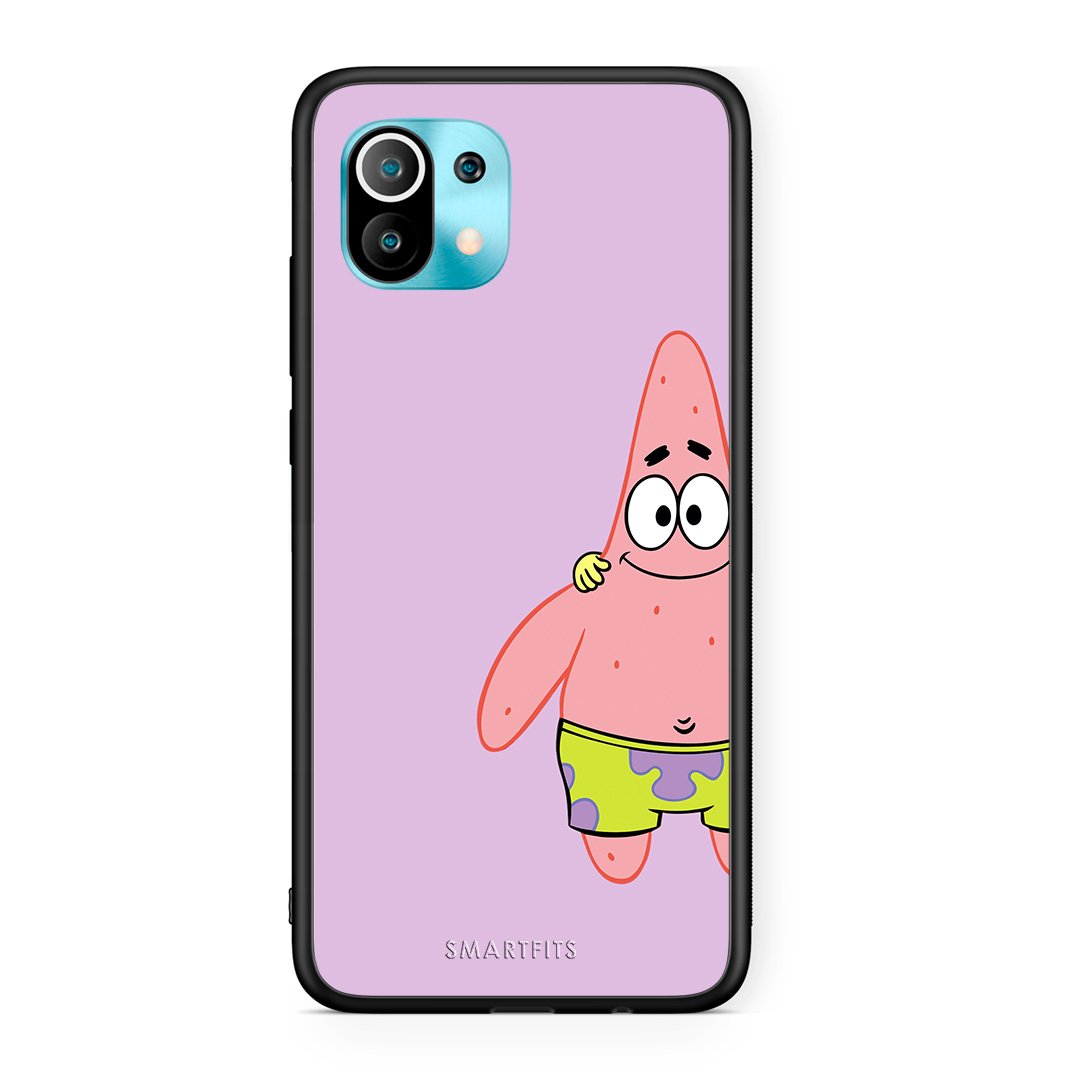 Xiaomi Mi 11  Friends Patrick θήκη από τη Smartfits με σχέδιο στο πίσω μέρος και μαύρο περίβλημα | Smartphone case with colorful back and black bezels by Smartfits