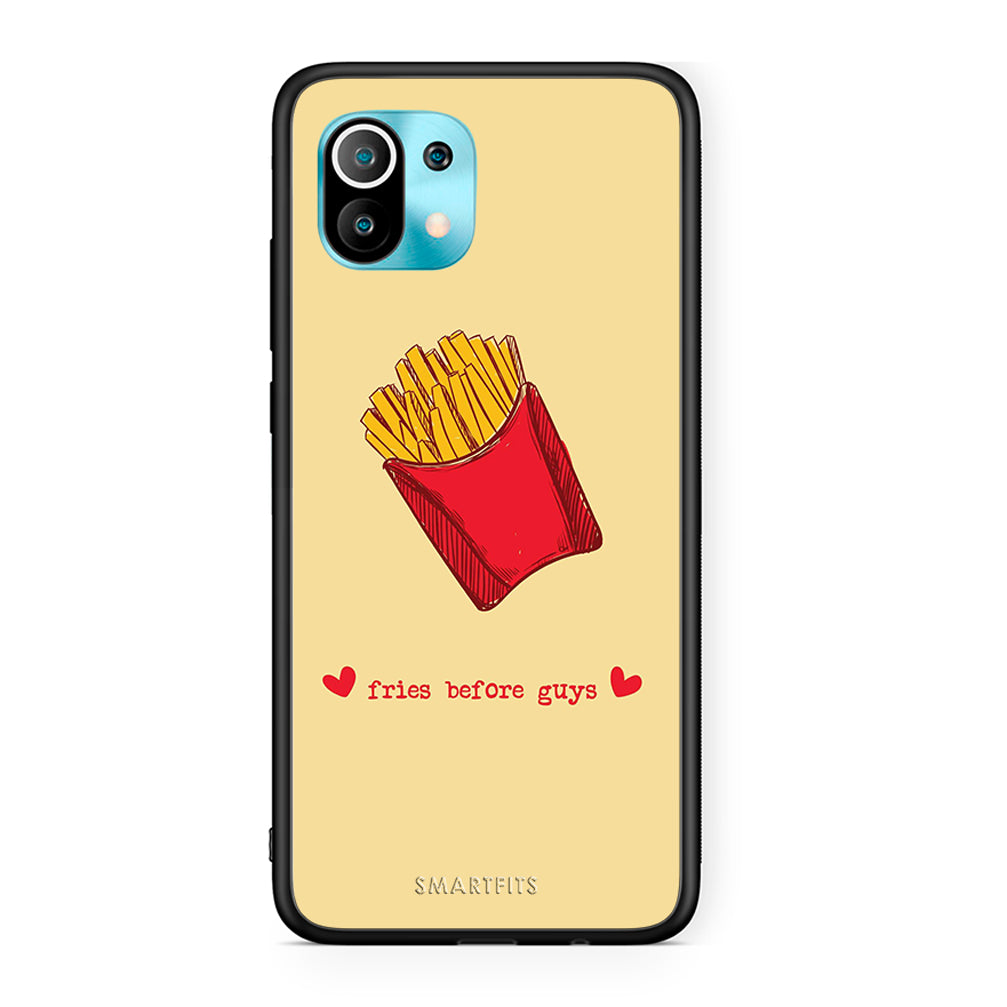 Xiaomi Mi 11 Fries Before Guys Θήκη Αγίου Βαλεντίνου από τη Smartfits με σχέδιο στο πίσω μέρος και μαύρο περίβλημα | Smartphone case with colorful back and black bezels by Smartfits