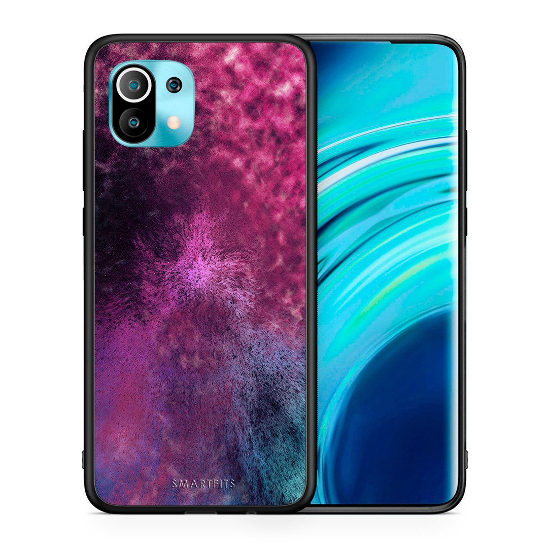 Θήκη Xiaomi Mi 11 Aurora Galaxy από τη Smartfits με σχέδιο στο πίσω μέρος και μαύρο περίβλημα | Xiaomi Mi 11 Aurora Galaxy case with colorful back and black bezels