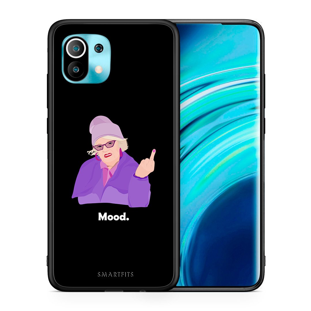 Θήκη Xiaomi Mi 11 Grandma Mood Black από τη Smartfits με σχέδιο στο πίσω μέρος και μαύρο περίβλημα | Xiaomi Mi 11 Grandma Mood Black case with colorful back and black bezels