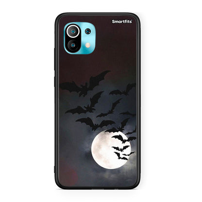 Xiaomi Mi 11 Halloween Bat Night Θήκη από τη Smartfits με σχέδιο στο πίσω μέρος και μαύρο περίβλημα | Smartphone case with colorful back and black bezels by Smartfits