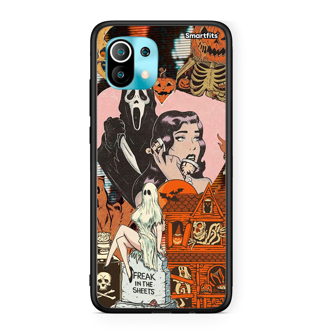 Xiaomi Mi 11 Halloween Collage Θήκη από τη Smartfits με σχέδιο στο πίσω μέρος και μαύρο περίβλημα | Smartphone case with colorful back and black bezels by Smartfits