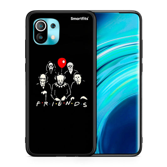 Θήκη Xiaomi Mi 11 Halloween Friends από τη Smartfits με σχέδιο στο πίσω μέρος και μαύρο περίβλημα | Xiaomi Mi 11 Halloween Friends case with colorful back and black bezels