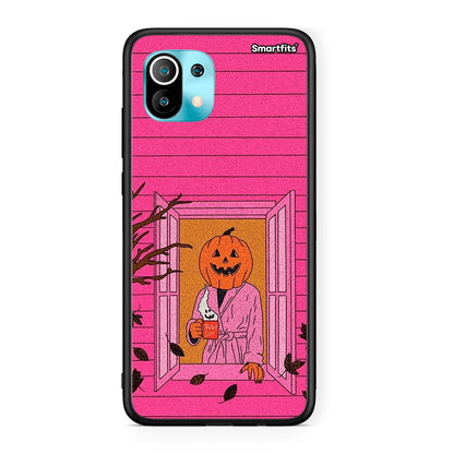 Xiaomi Mi 11 Halloween Pumpkin Lady Θήκη από τη Smartfits με σχέδιο στο πίσω μέρος και μαύρο περίβλημα | Smartphone case with colorful back and black bezels by Smartfits