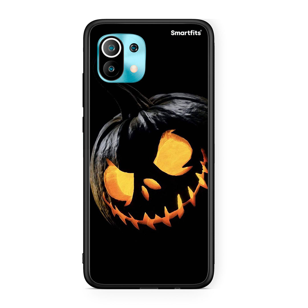 Xiaomi Mi 11 Halloween Scary Pumpkin Θήκη από τη Smartfits με σχέδιο στο πίσω μέρος και μαύρο περίβλημα | Smartphone case with colorful back and black bezels by Smartfits