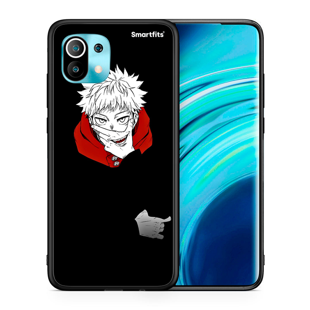 Θήκη Xiaomi Mi 11 Itadori Anime από τη Smartfits με σχέδιο στο πίσω μέρος και μαύρο περίβλημα | Xiaomi Mi 11 Itadori Anime case with colorful back and black bezels