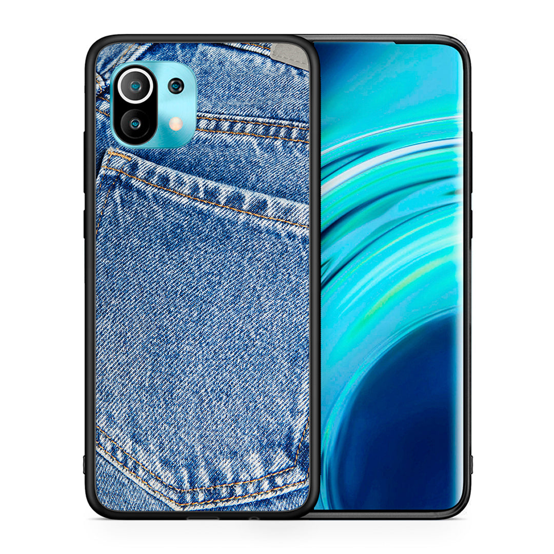 Θήκη Xiaomi Mi 11 Jeans Pocket από τη Smartfits με σχέδιο στο πίσω μέρος και μαύρο περίβλημα | Xiaomi Mi 11 Jeans Pocket case with colorful back and black bezels