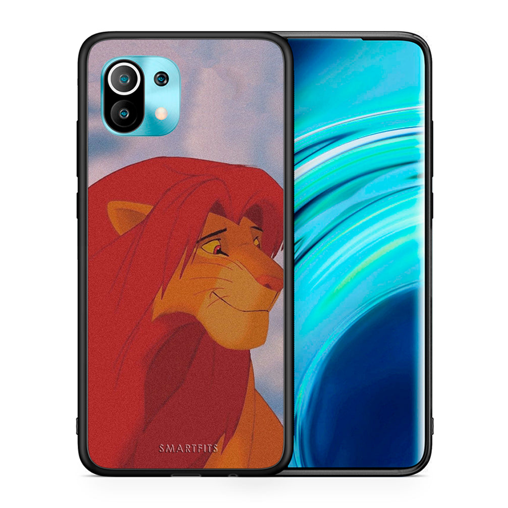 Θήκη Αγίου Βαλεντίνου Xiaomi Mi 11 Lion Love 1 από τη Smartfits με σχέδιο στο πίσω μέρος και μαύρο περίβλημα | Xiaomi Mi 11 Lion Love 1 case with colorful back and black bezels