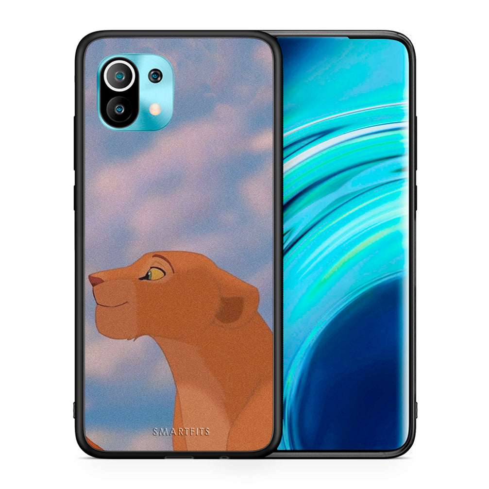 Θήκη Αγίου Βαλεντίνου Xiaomi Mi 11 Lion Love 2 από τη Smartfits με σχέδιο στο πίσω μέρος και μαύρο περίβλημα | Xiaomi Mi 11 Lion Love 2 case with colorful back and black bezels