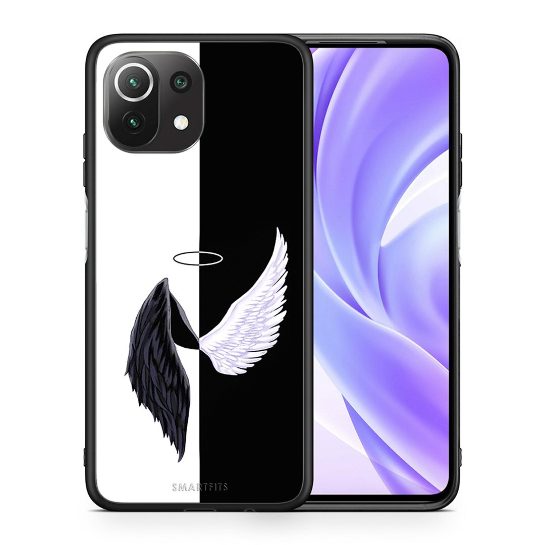 Θήκη Xiaomi 11 Lite/Mi 11 Lite Angels Demons από τη Smartfits με σχέδιο στο πίσω μέρος και μαύρο περίβλημα | Xiaomi 11 Lite/Mi 11 Lite Angels Demons case with colorful back and black bezels