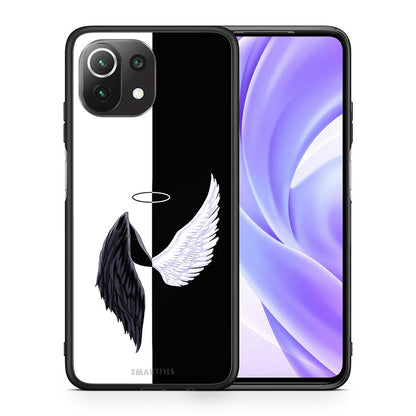 Θήκη Xiaomi 11 Lite/Mi 11 Lite Angels Demons από τη Smartfits με σχέδιο στο πίσω μέρος και μαύρο περίβλημα | Xiaomi 11 Lite/Mi 11 Lite Angels Demons case with colorful back and black bezels