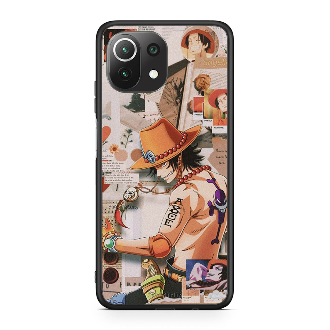 Xiaomi 11 Lite/Mi 11 Lite Anime Collage θήκη από τη Smartfits με σχέδιο στο πίσω μέρος και μαύρο περίβλημα | Smartphone case with colorful back and black bezels by Smartfits