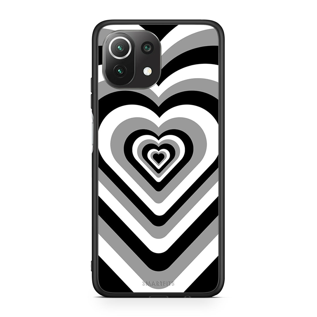Xiaomi 11 Lite/Mi 11 Lite Black Hearts θήκη από τη Smartfits με σχέδιο στο πίσω μέρος και μαύρο περίβλημα | Smartphone case with colorful back and black bezels by Smartfits