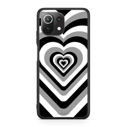 Xiaomi 11 Lite/Mi 11 Lite Black Hearts θήκη από τη Smartfits με σχέδιο στο πίσω μέρος και μαύρο περίβλημα | Smartphone case with colorful back and black bezels by Smartfits