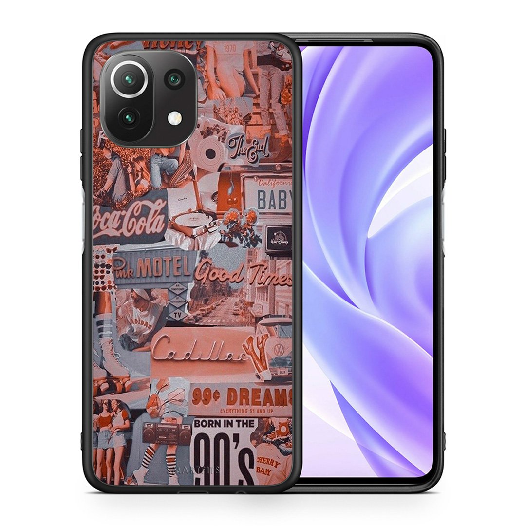Θήκη Xiaomi 11 Lite/Mi 11 Lite Born In 90s από τη Smartfits με σχέδιο στο πίσω μέρος και μαύρο περίβλημα | Xiaomi 11 Lite/Mi 11 Lite Born In 90s case with colorful back and black bezels