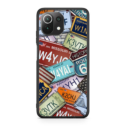 Xiaomi 11 Lite/Mi 11 Lite Car Plates θήκη από τη Smartfits με σχέδιο στο πίσω μέρος και μαύρο περίβλημα | Smartphone case with colorful back and black bezels by Smartfits