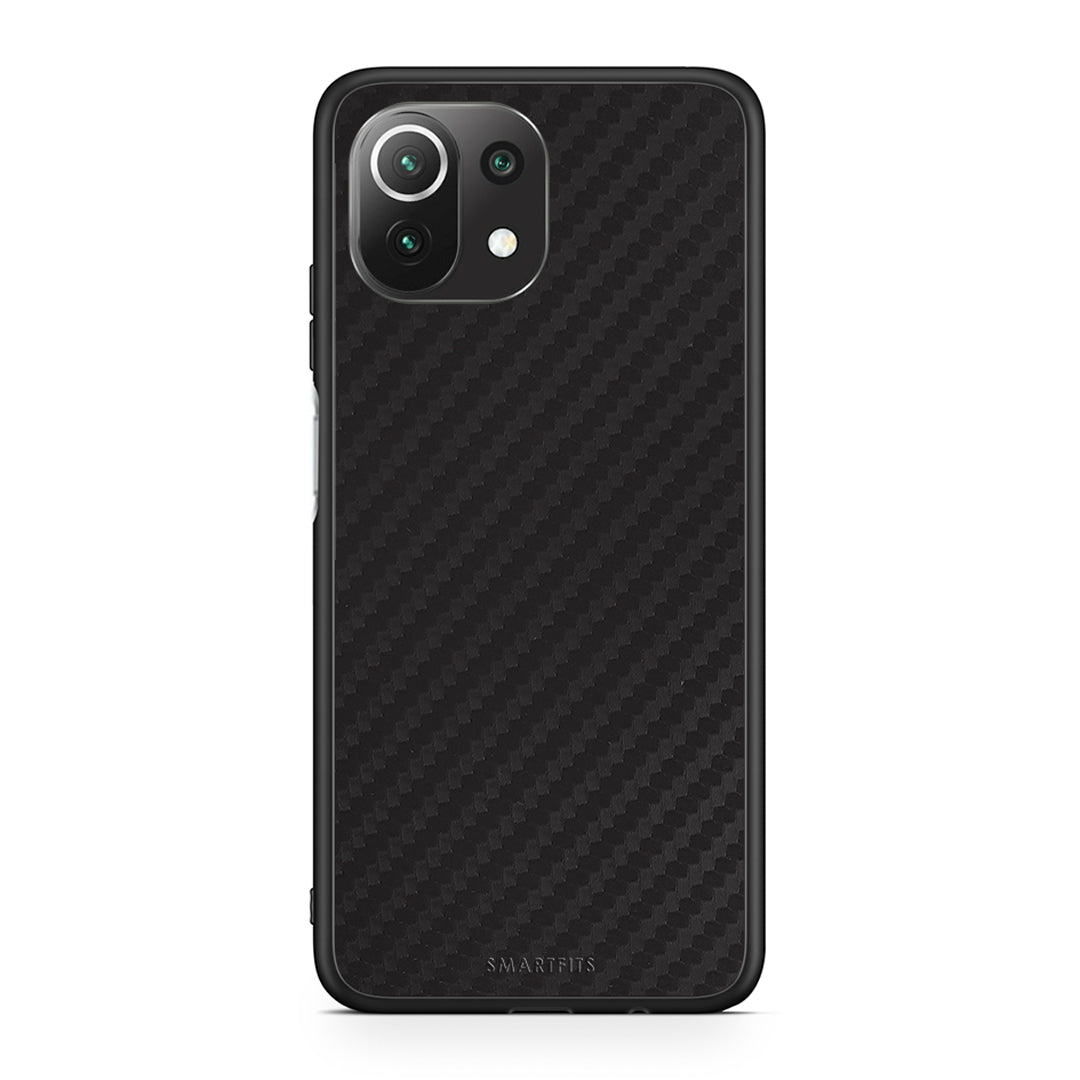 Xiaomi 11 Lite/Mi 11 Lite Carbon Black θήκη από τη Smartfits με σχέδιο στο πίσω μέρος και μαύρο περίβλημα | Smartphone case with colorful back and black bezels by Smartfits