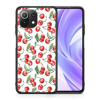 Thumbnail for Θήκη Xiaomi 11 Lite/Mi 11 Lite Cherry Summer από τη Smartfits με σχέδιο στο πίσω μέρος και μαύρο περίβλημα | Xiaomi 11 Lite/Mi 11 Lite Cherry Summer case with colorful back and black bezels